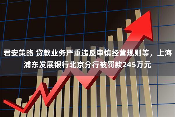 君安策略 贷款业务严重违反审慎经营规则等，上海浦东发展银行北京分行被罚款245万元